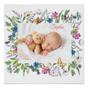 Wildflower Border Photo  Poster