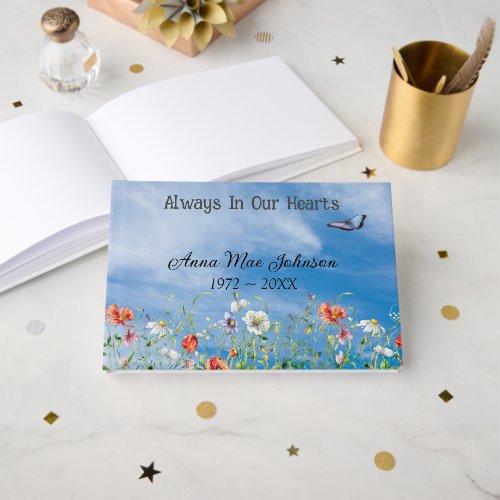 Wildflower Border With Butterfly Memorial Service