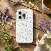Wildflower Botanical Blue Lavender Floral Boho