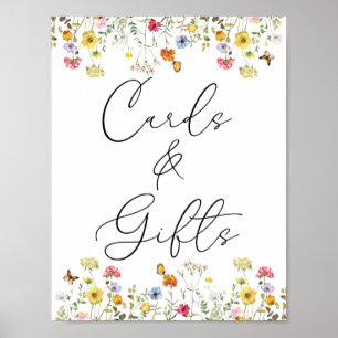 Wildflower Botanical Boho Cards & Gifts Wedding Poster
