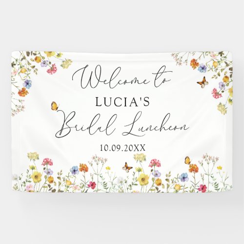 Wildflower Botanical Bridal Luncheon Welcome Banner