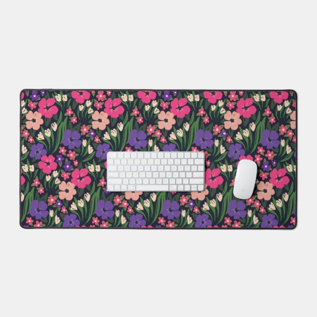 Wildflower botanical Ditsy Floral  Desk Mat (Keyboard & Mouse)