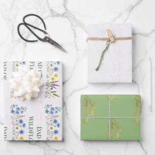 Wildflower Botanical Fathers Day, Wildflowers Dad Wrapping Paper Sheets