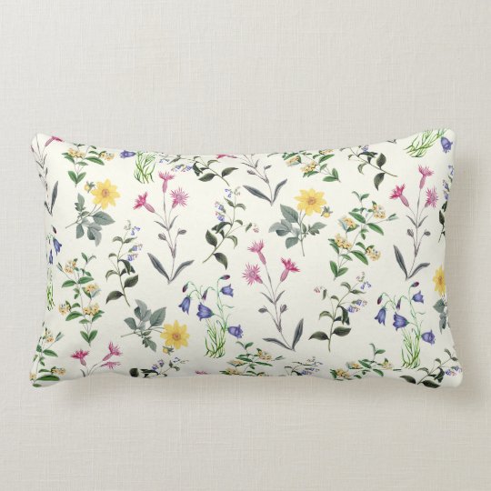 Wildflower Botanical Floral Lumbar Pillow