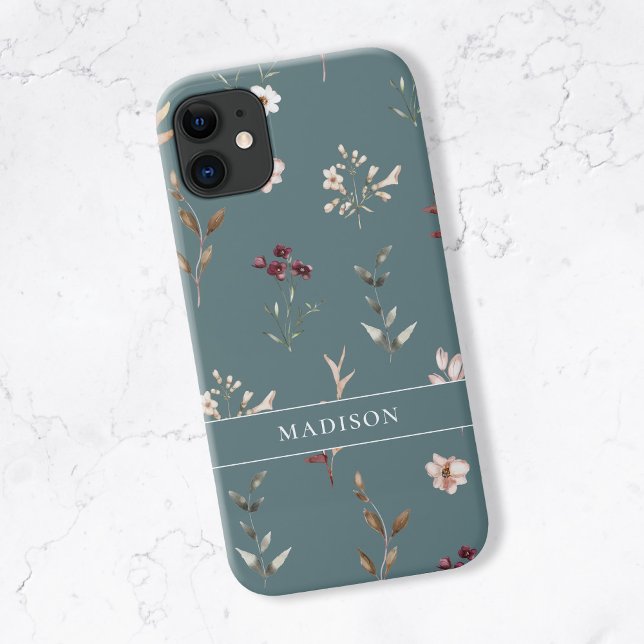 Wildflower Botanical Floral Personalized Case-Mate iPhone Case (Creator Uploaded)