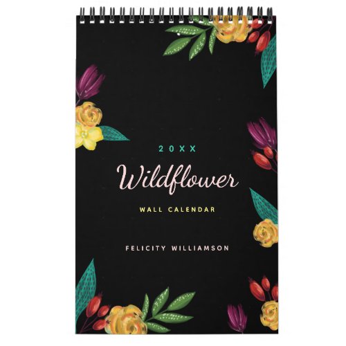 Wildflower Botanical Garden Notes  To Do Calendar