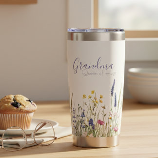 Wildflower Botanical Grandma Birthday Hugs Insulated Tumbler