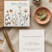 Wildflower botanical neutral sepia
