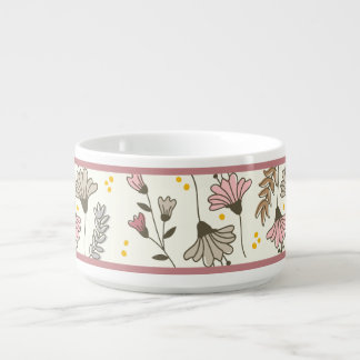 Wildflower Botanical Pattern Mug | Burgundy Red Na