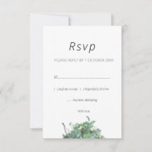 Wildflower Botanical Wedding RSVP Card