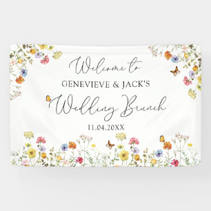 Wildflower Botanical Welcome Wedding Brunch Sign