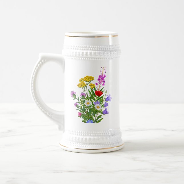 Wildflower Bouquet-23387 Beer Stein (Left)