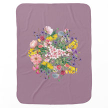 Wildflower Bouquet Baby Blanket