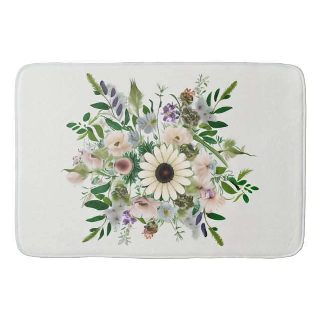 Wildflower Bouquet Bath Mat (Front)