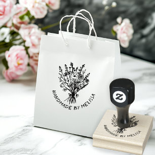 Wildflower Bouquet CUSTOM Personalized Rubber Stamp
