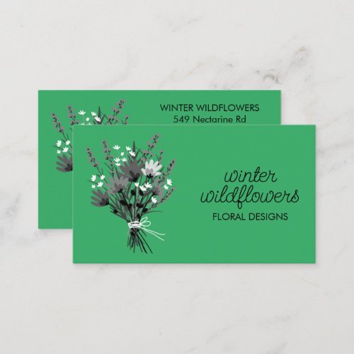 Wildflower Bouquet Elegant Chic Custom Social Icon Business Card