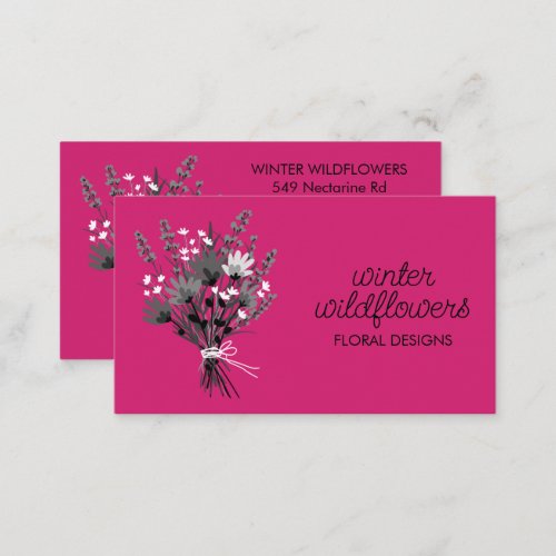 Wildflower Bouquet Elegant Chic Custom Social Icon Business Card
