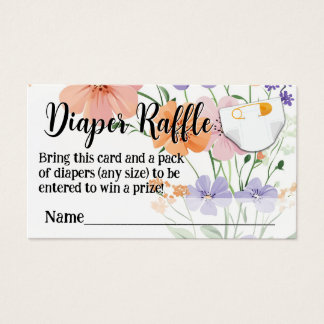 Wildflower Bouquet Floral Girl Baby Diaper Raffle