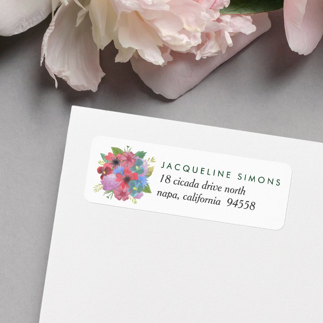 Wildflower Bouquet Modern Floral Label (Creator Uploaded)