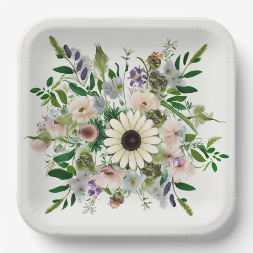 Wildflower Bouquet Paper Plates