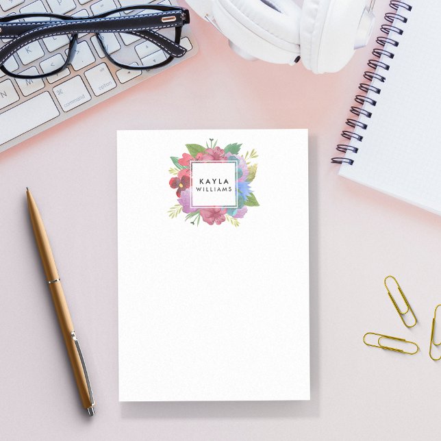 Wildflower Bouquet Personalized Post-it Notes (Creator Uploaded)