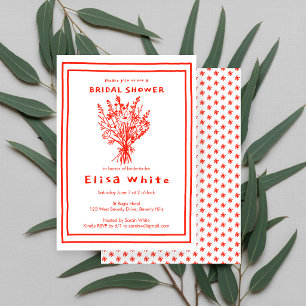 Wildflower Bouquet Rustic Whimsical Bridal Shower  Invitation