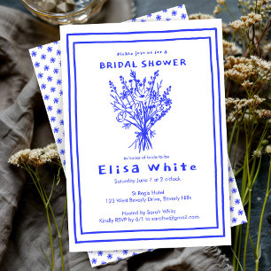 Wildflower Bouquet Rustic Whimsical Bridal Shower  Invitation