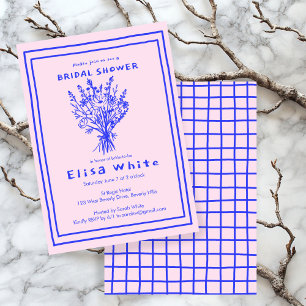 Wildflower Bouquet Rustic Whimsical Bridal Shower Invitation