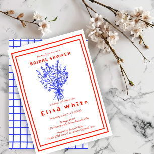 Wildflower Bouquet Rustic Whimsical Bridal Shower  Invitation