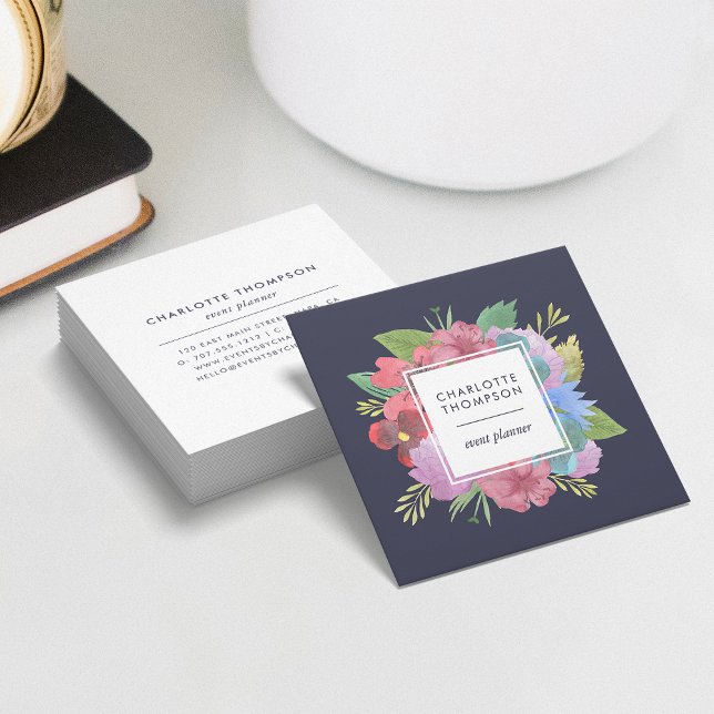 Wildflower Bouquet Square Business Card (Creator Uploaded)