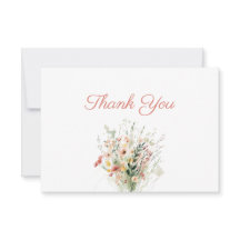 Wildflower Bouquet Thank You Note Card