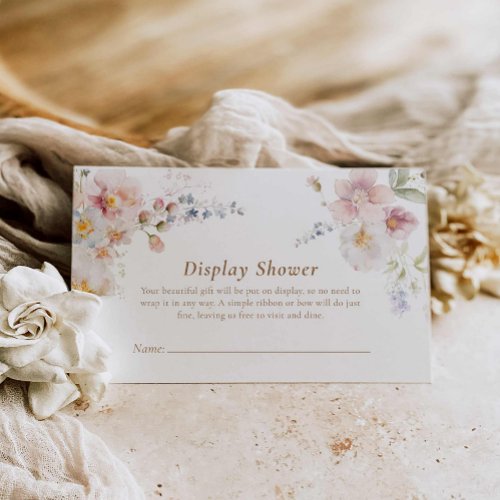 Wildflower Bridal Display Shower Enclosure Card