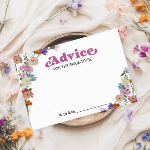 Wildflower Bridal Shower Advice for the Bride Card