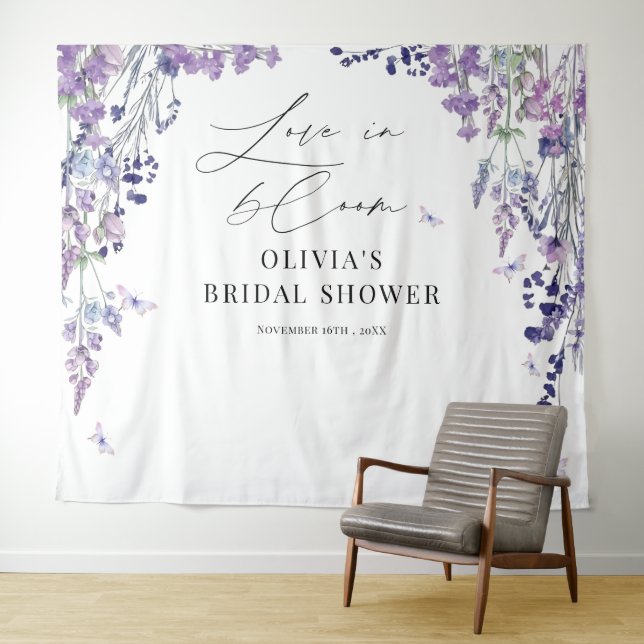Wildflower Bridal Shower Backdrop (In Situ (Horizontal))