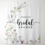 Wildflower Bridal Shower Backdrop Decor<br><div class="desc">This design features a delicate bouquet of painted wildflowers and greenery along with a lovely combination of modern and rustic fonts. See the entire collection for more matching items!</div>
