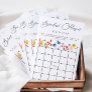 Wildflower Bridal Shower Bingo Paper Bingo Card