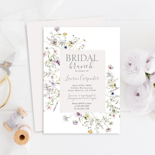 Wildflower Bridal Shower Brunch Invitation