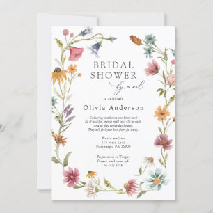 Wildflower Bridal Shower by Mail Invitation