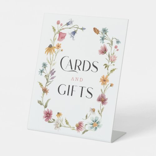 Wildflower Bridal Shower Cards Gifts Tabletop Sign