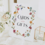 Wildflower Bridal Shower Cards Gifts Tabletop Sign<br><div class="desc">Cards and Gifts table top pedestal bridal shower sign. This design features a delicate wreath bouquet of hand painted wildflowers and greenery along with a lovely combination of modern and rustic fonts. See the entire collection for more matching items!</div>