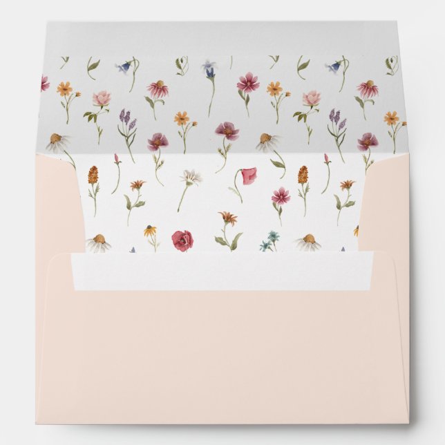 Wildflower Bridal Shower Custom Envelopes (Back (Bottom))