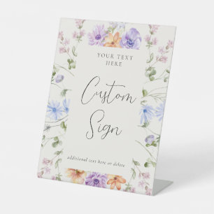Wildflower Bridal Shower Custom Text Sign