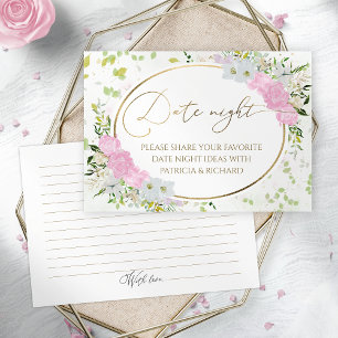 Wildflower Bridal Shower Date Night Jar Cards
