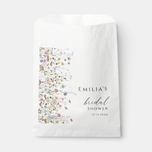 wildflower bridal shower favor bag (Front)