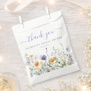 Wildflower Bridal Shower Favor Bag