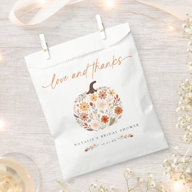 Wildflower Bridal Shower Favor Bag (Clipped)