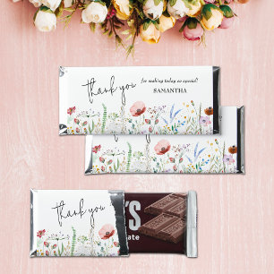 Wildflower Bridal Shower Favor Hershey Bar Favors