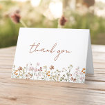 Wildflower Bridal Shower Floral Boho Garden Thank You Card<br><div class="desc">Express your gratitude with our Terracotta Wildflower Bridal Shower Thank You Card. This beautifully designed card captures the essence of nature's charm, featuring vibrant wildflowers against a warm terracotta backdrop. The delicate wildflowers symbolize the beauty and uniqueness of each moment shared during the bridal shower. The terracotta color palette adds...</div>