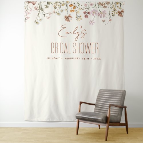Wildflower Bridal Shower Garden In Bloom Tapestry