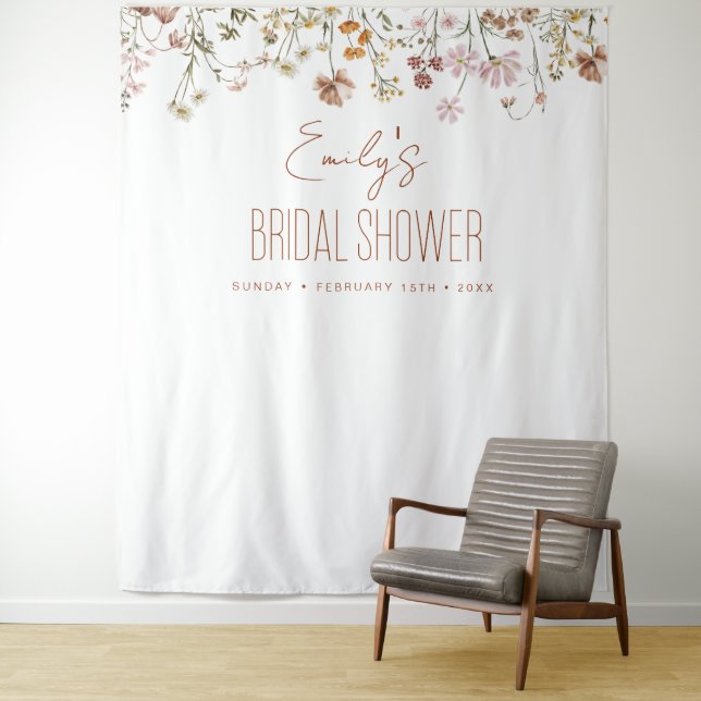Wildflower Bridal Shower Garden In Bloom Tapestry (In Situ)